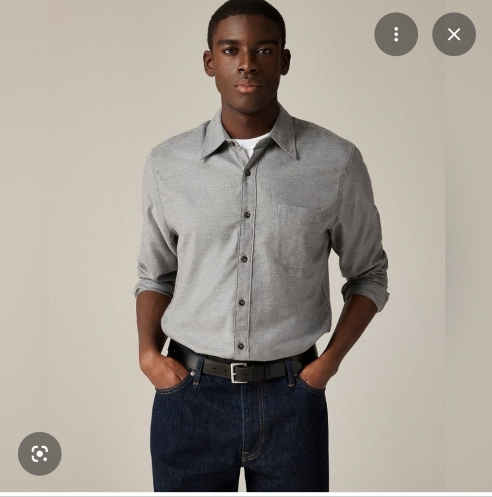 J. Crew Men's Shirt Cotton-cashmere blend shirt